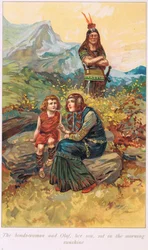 La femme esclave et Olaf, son fils, assis au soleil du matin, illustration de 